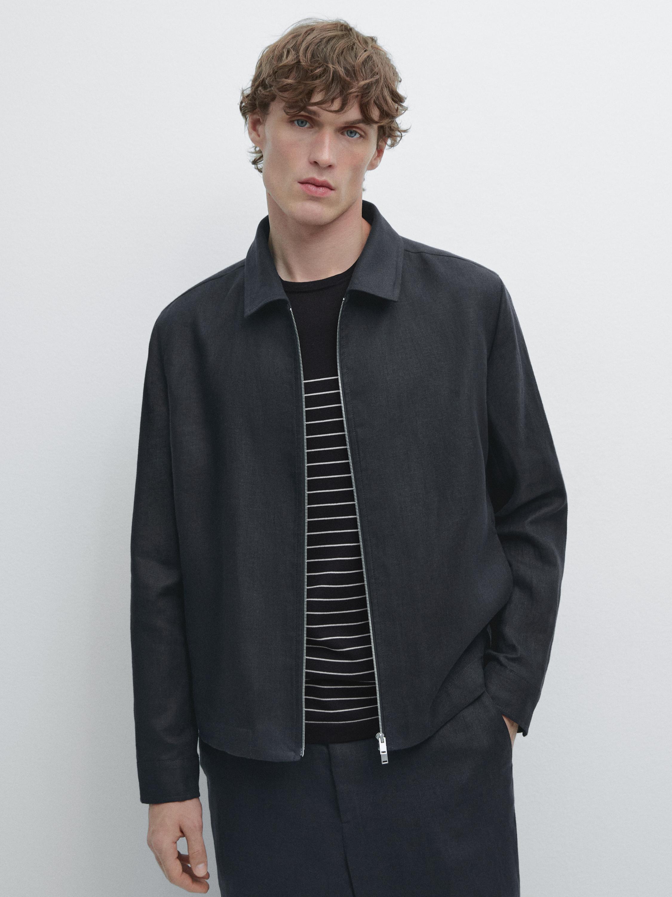 Cropped linen jacket